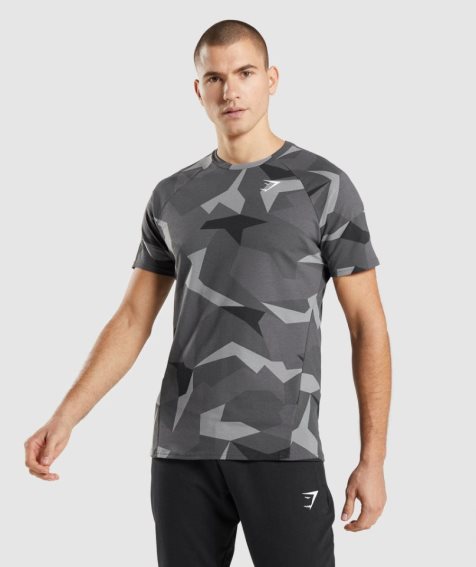 Koszulki Gymshark Critical Męskie Camo | PL 568JAP